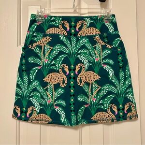 Lilly Pultizer Luxletic Maryana Skort Skirt Evergreen Stir It Up Palm Size XS